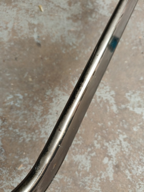 Image 1 of Zwart Lederen Vintage Jaren 70 "Tamara" Folding Chair by Arrben Italy