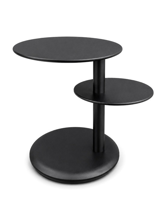 Leolux Cyclo Side Table Anthracite, Chrome, Wood, Black (photo 2 of 5)
