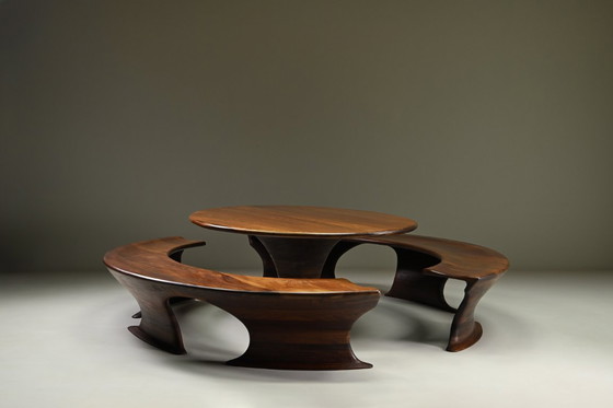 Image 1 of Oval dining set from Marc van Rampeberg for Rampelberg Designs, Kenya Africa. 