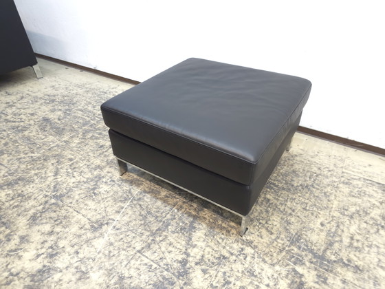 Image 1 of Walter Knoll Foster leren kruk, echt leer, bank, bovenblad