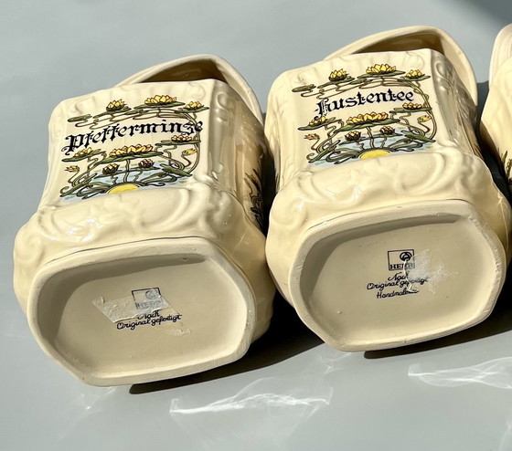 Image 1 of Heer - Tea container/box (4) - ceramic - hand-painted Germany - - 1960-1970