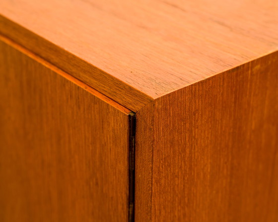 Image 1 of Teak highboard with fluted doors, 60s
