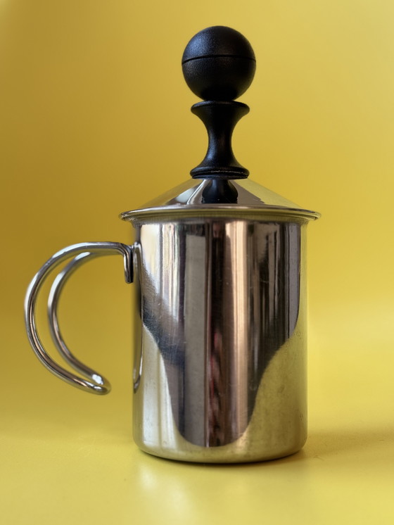 Image 1 of Italian Design Milk Frother Inox Stainless Steel- Postmodern Design