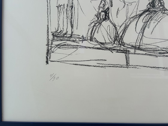Alberto Giacometti – Buste dans l'atelier – Reproduction d'art officielle de la Galerie Maeght (cadre design (photo 4 of 15)
