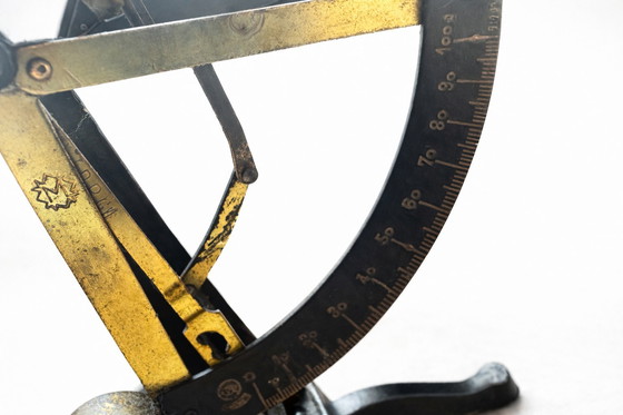 Image 1 of Antique German Postal Scale DRGM – Brass Letter Scale – Vintage Desk Office Accessory