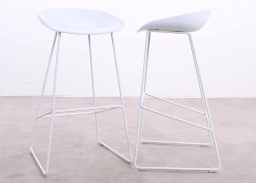 4x HAY AAS 38 About A Stool Tabouret de bar blanc