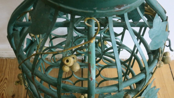 Image 1 of Mid-Century Modern Boho Florentijns wijnrek met koepelvorm, jaren 60