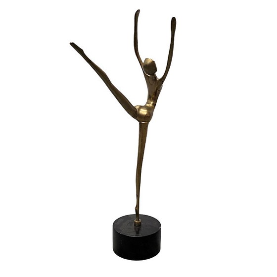 Scultura vintage ballerina in ottone – Francia anni '70/'80 – Oggetti decorativi (photo 4 of 6)