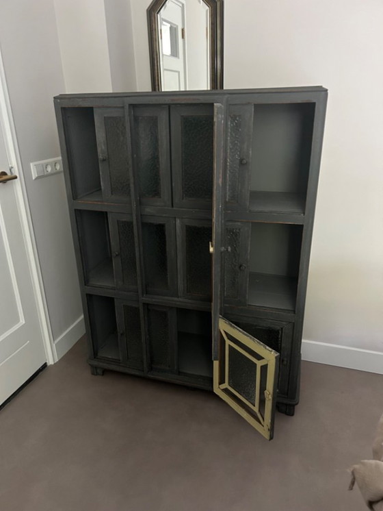 Image 1 of Vintage brocante design kast grijs - 