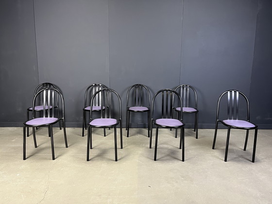 Image 1 of Set of Nr 222 Chairs by Robert Mallet-Stevens, 1980s, Set of 6