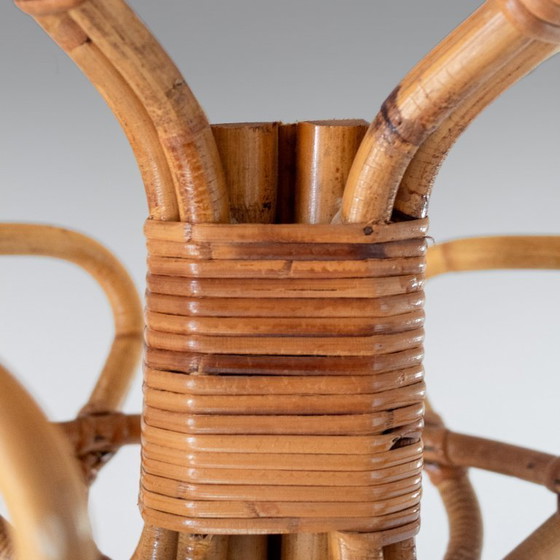 Image 1 of 1x Vintage gebogen bamboe kapstok, Franco Albini, Italië, jaren 1950