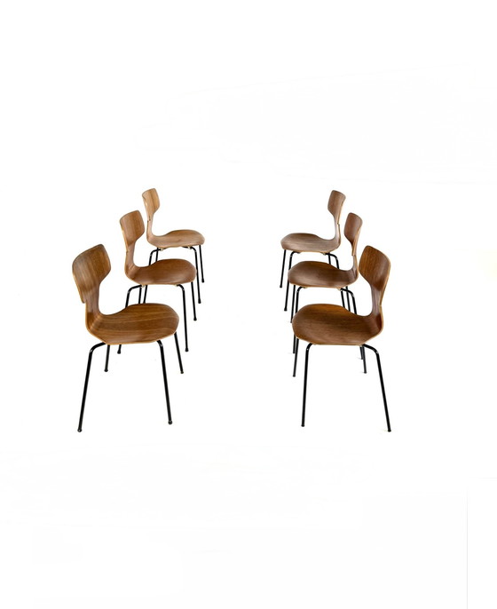 Image 1 of 6x modèle vintage 3103 'Hammer', Fritz Hansen '60
