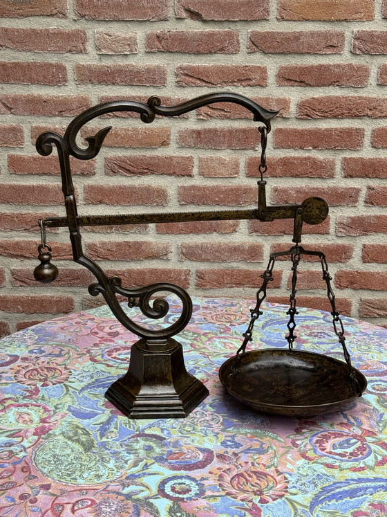 Image 1 of ⚖️ Tuscan Brass Scale | Italy | 1930–1940