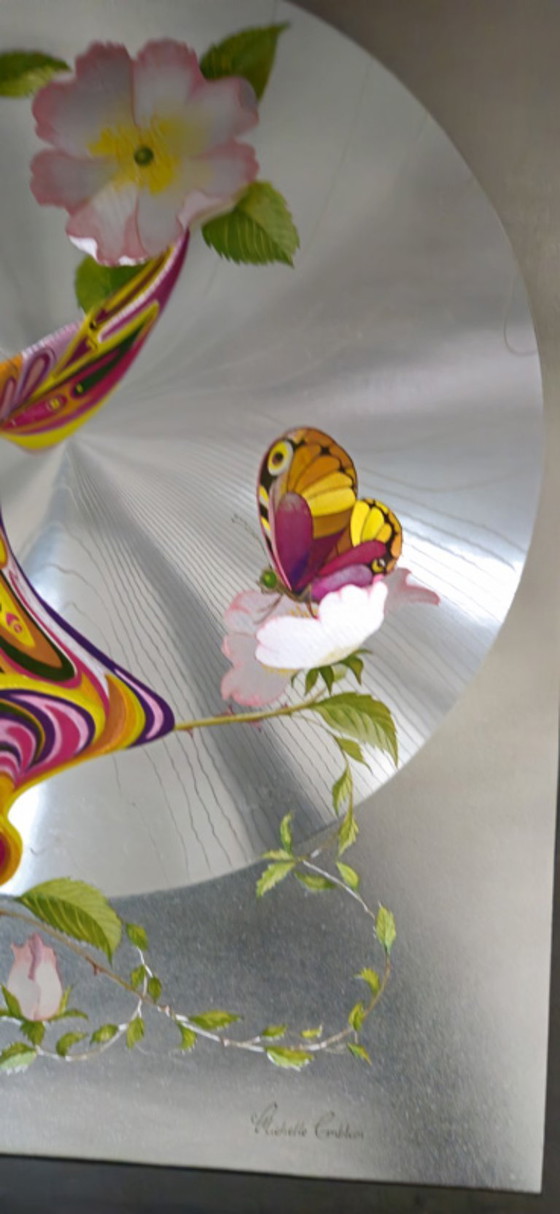 Image 1 of Vintage silkscreen print signed Michelle Emblem – 1970s