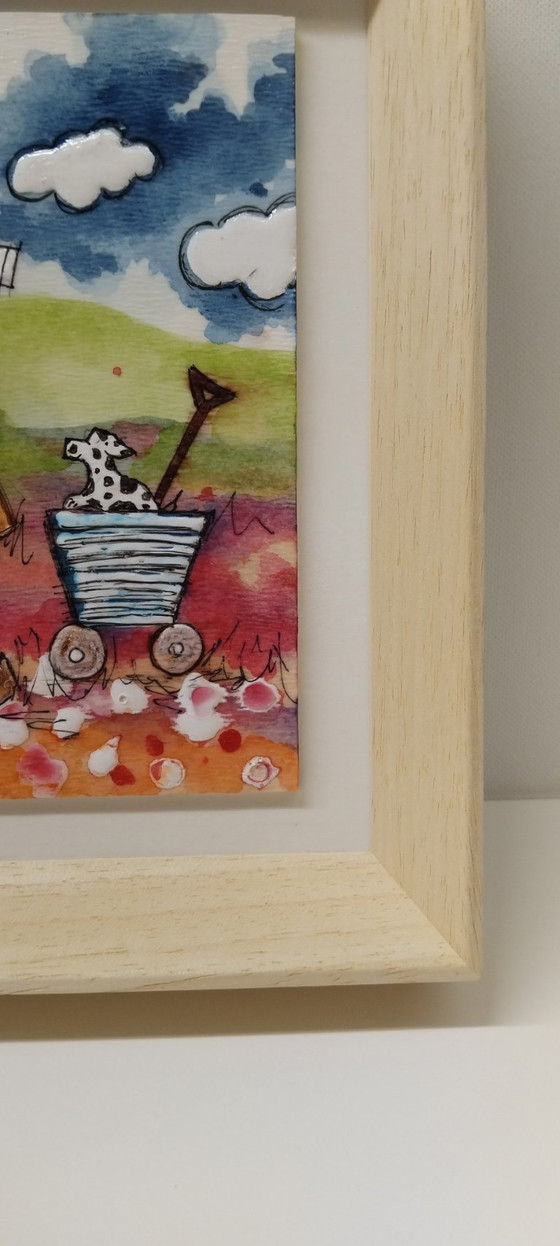 Image 1 of PEINTURE ORIGINALE ENCADRÉE