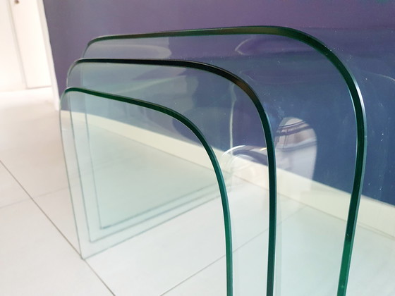 Image 1 of FIAM Italy 'Ponte' Glasbeistelltische (3)