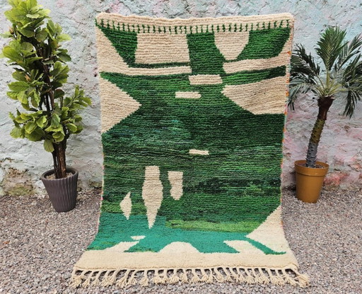 Marokkanischer Teppich aus Naturleinen, 200 x 150 cm