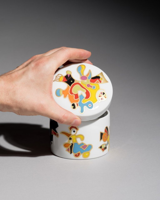 Otmar Alt Rosenthal Studio-Line Scatola in porcellana con coperchio ca. anni '70-'80 Artista tedesco