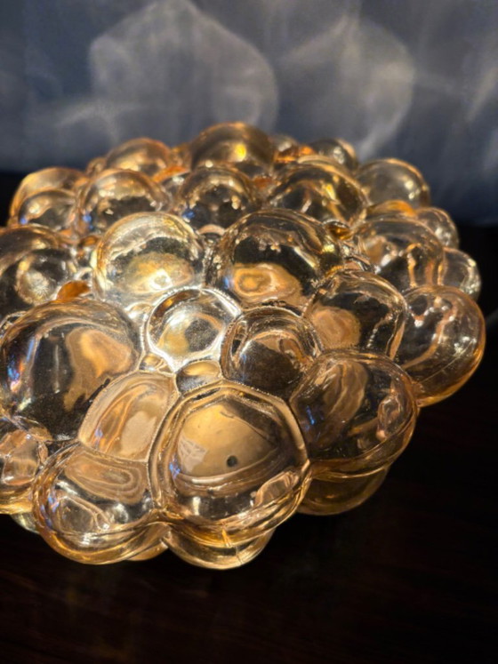 60s Tynell Bubble Glas Wall or ceiling Lamp Amber Gold – Helena Tynell, Ceiling lights, Metal (photo 11 of 12)