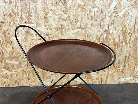 Image 1 of Carrello da portata in teak anni &#39;60 e &#39;70 Carrello da portata in corda Jie Gantofta Svezia anni &#39;60