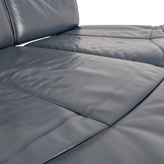 Image 1 of Divano Midcentury De Sede Ds 450 in pelle nero e blu