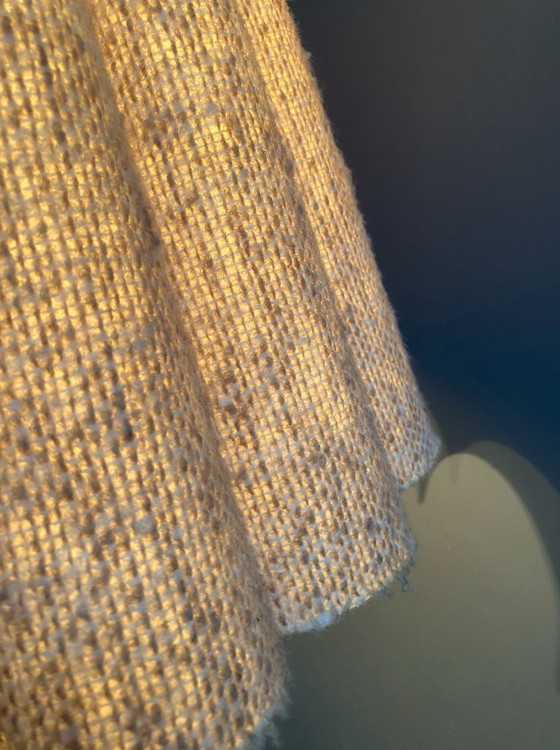 Image 1 of Domus Teakhouten vloerlamp uit 1960, met origineel label! Hoogte: 140 cm - 188 cm