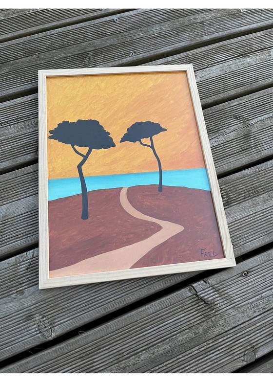 Image 1 of Olio su tela grezza, dimensioni 40x30cm