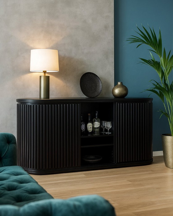 Image 1 of Vintage A'dammer gelamineerd dressoir van A. van den Nieuwelaar voor De Padova 1970