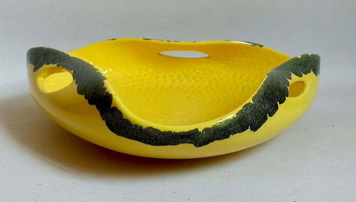 Vallauris ceramic fruit bowl, 33 cm wide