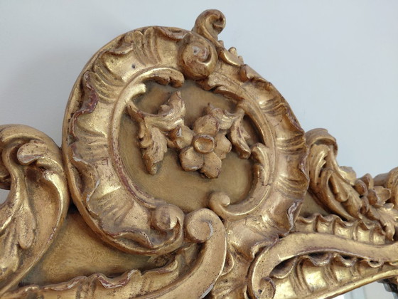 Image 1 of specchio in legno dorato del XIX secolo
