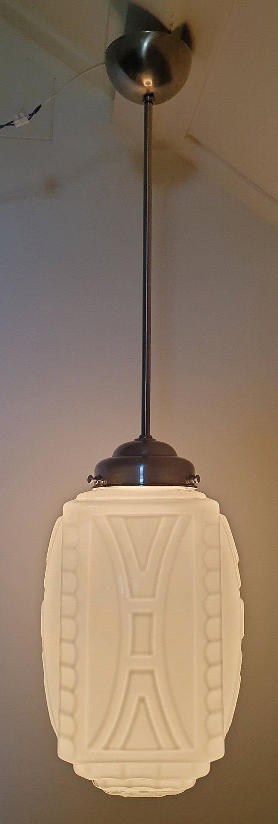 Image 1 of Art Deco hanglamp opaline glas 