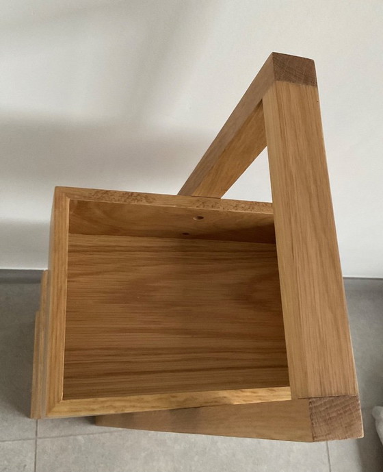 Wireworks Mezza Design Etagère in Oak Wood | Lincoln Rivers, Column, Brown (photo 3 of 5)