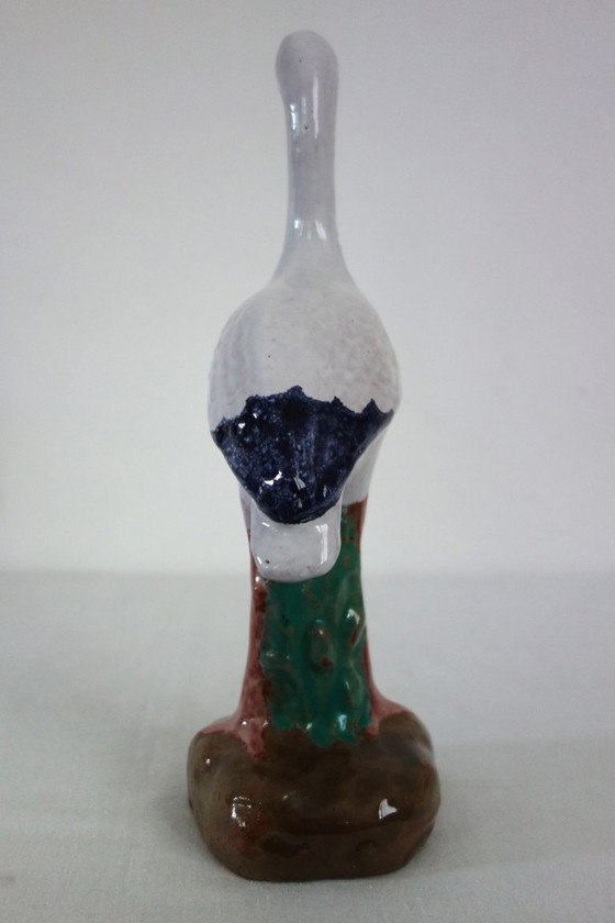 Image 1 of Vintage ceramic stork from the 1950s/60s