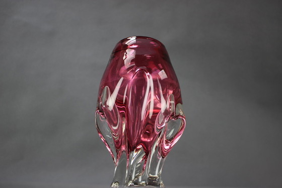 Image 1 of Bohemian Art Glass Vase by Josef Hospodka, Czechoslovakia, 1960s