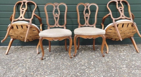 Image 1 of 4 krakelingen eetkamer stoelen 