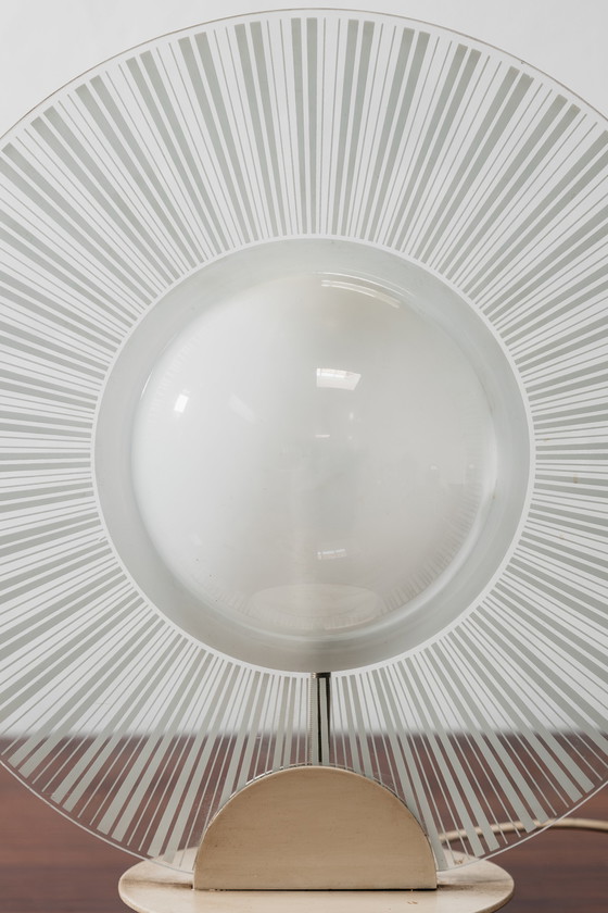 Image 1 of Vintage 1980s Postmodern Glass Design Lamp