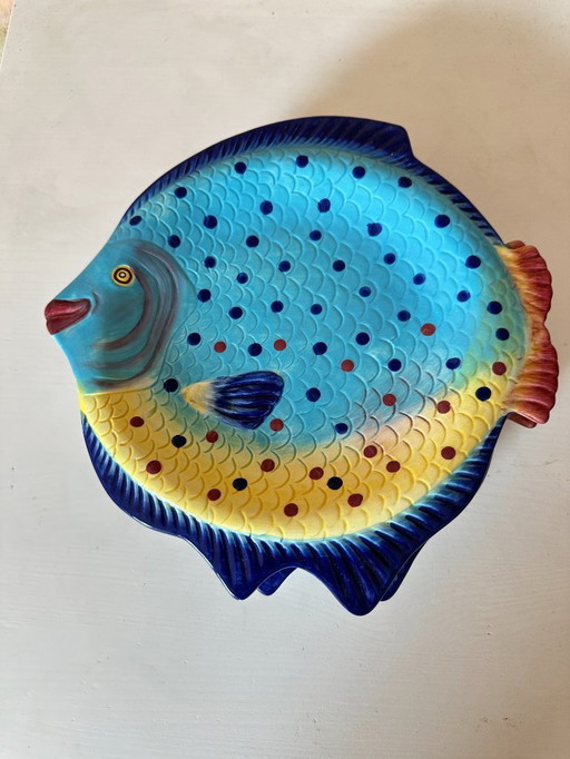 4 x Majolica vis borden 70s