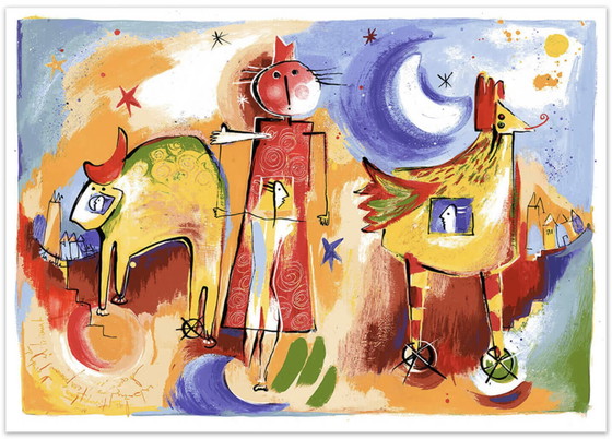 Image 1 of Gigantes Y Cabezas – Limited Edition Zeefdruk Van Ángeles Nieto