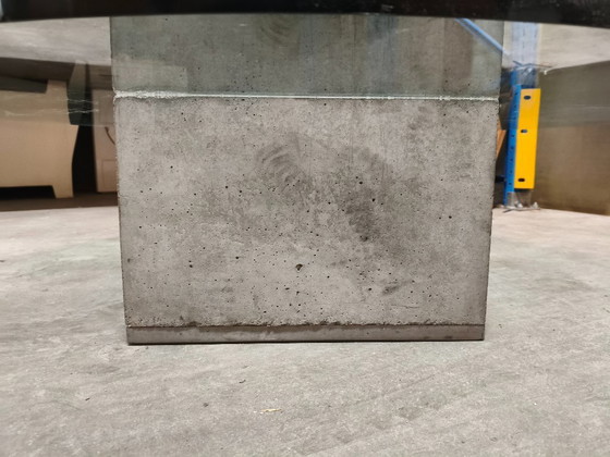 Image 1 of Sergio & Giorgio Saporiti 'Sapo' Coffee Table in Concrete and Glass