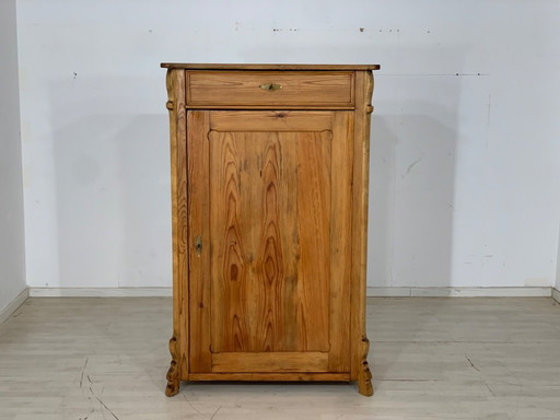 Biedermeier wardrobe linen cupboard Vertiko wood around 1880