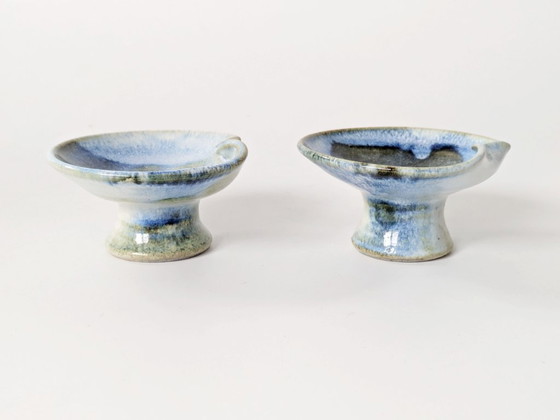 Image 1 of Een paar handgemaakte kandelaars van Duits studiokeramiek uit het midden van de 20e eeuw, Till Sudeck, jaren 60.