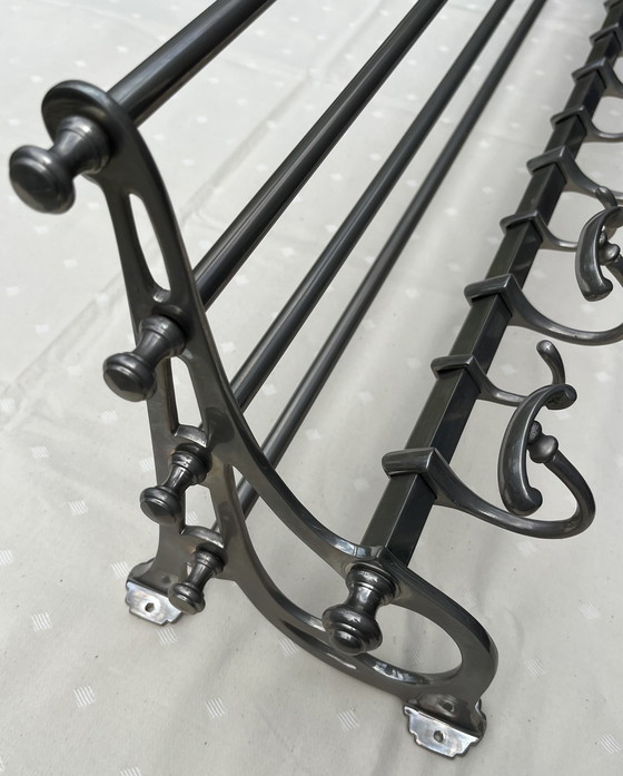 Image 1 of Eichholtz Hudson Wall Coat Rack | Large Version | Nickel | New Condition