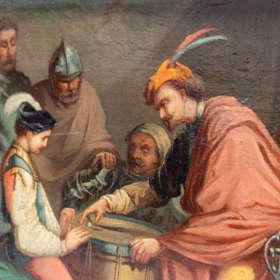 Image 1 of Théophile Lybaert 'The Dice Players' 19th century