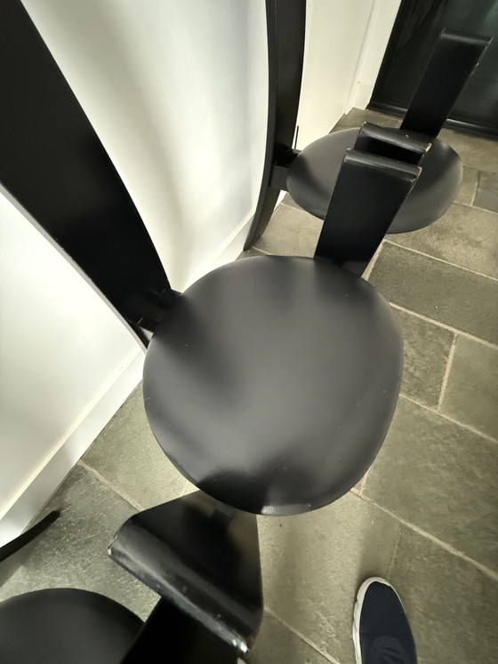 Set di 4 sedie da pranzo Golem di Vico Magistretti per Poggi – Leather, Wood (photo 9 of 10)