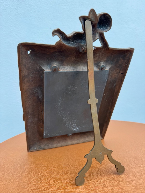 Art Nouveau Bronzen Cherubijn Fotolijst, Fotolijsten, Gold (foto 8 van 15)