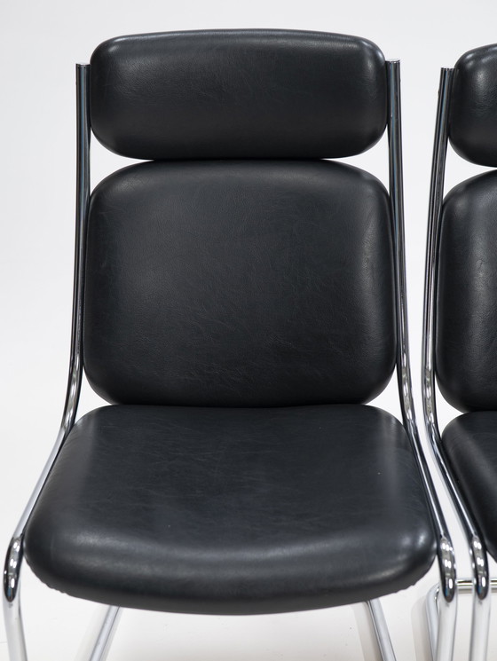 Image 1 of 2x Freischwinger Lederstühle von Mauser Werke Waldeck, Westdeutschland, 1950er Jahre