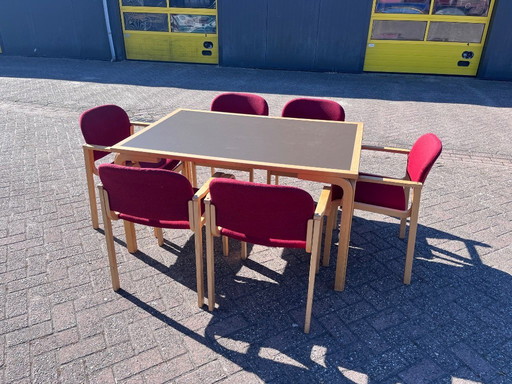 Beautiful Vintage Danish Dining Table + 6 Chairs Farstrup