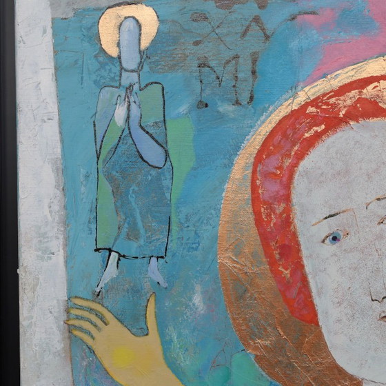 Image 1 of Peintures diptyques figuratives de Wouter Stips, Pays-Bas, années 2000