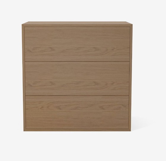 Image 1 of Bolia Case boekenkast met lades, planken en deuren in wit gepigmenteerd geolied eikenhout, fineer