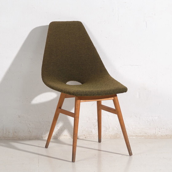 Sedia Vintage Imbottita in Lana Naturale (c.1960) – Poltrone, Wool (photo 7 of 35)